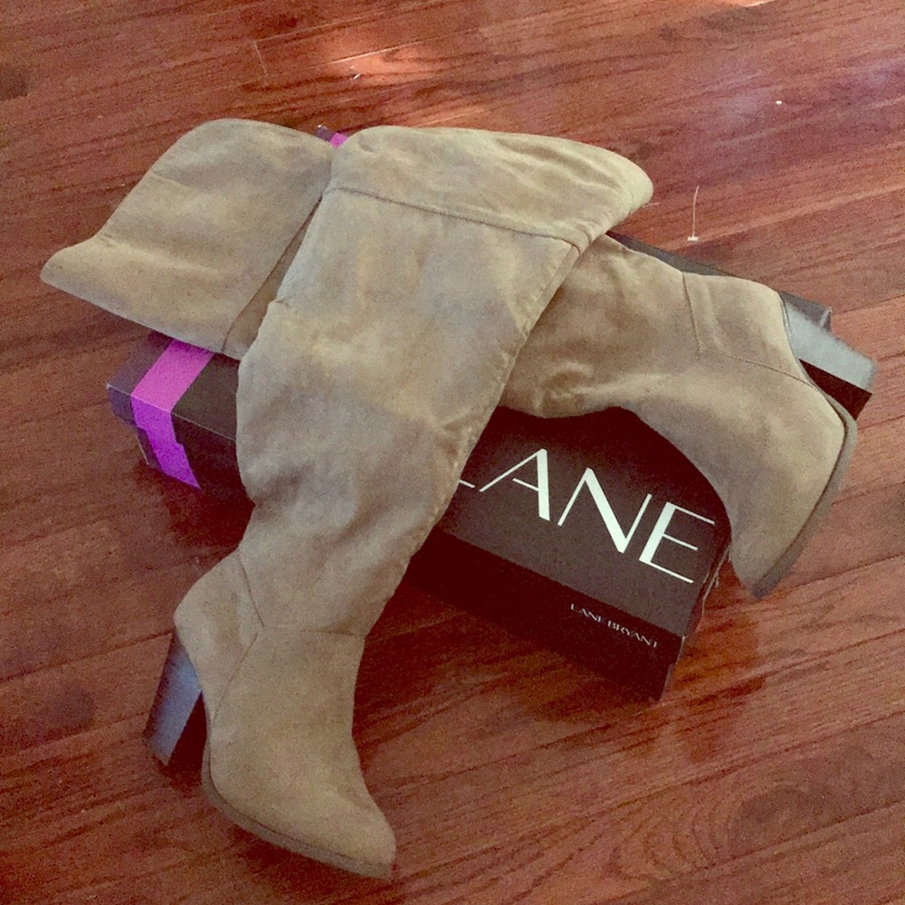 Tan Suede OTK boots